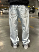Calça Jeans Hocks Baggy Cinza Claro